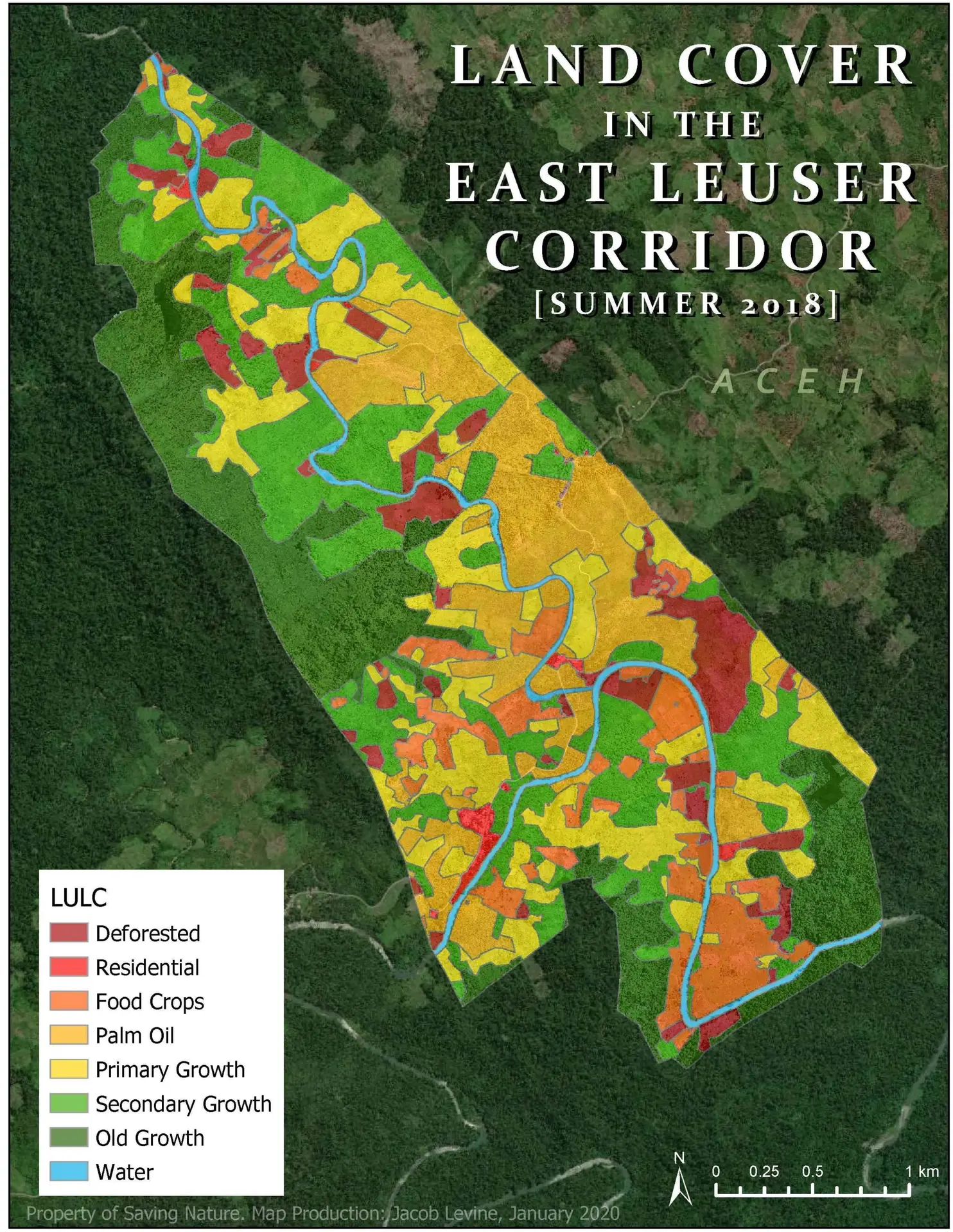 Saving Nature Map of Land Cover in Sumatra