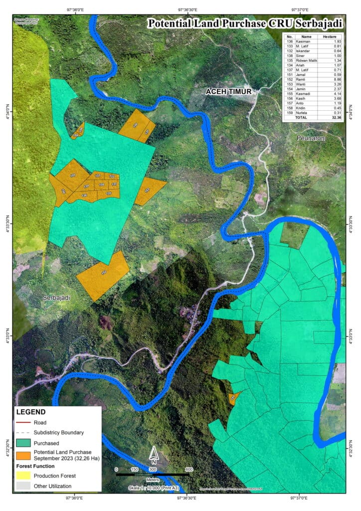 Sumatra Campaign 2024 Saving Nature   FKL Lokop Corridor Potential Land Purchase Map Proposal 2023 724x1024 